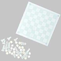 Glass Chess and Checkers Set - Premium Glass Game
