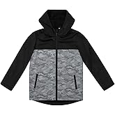 JOYSON Boys Girls Rain Jackets Waterproof Fleece Lined Outerwear Raincoat for Kids Lightweight Windbreaker with Hood