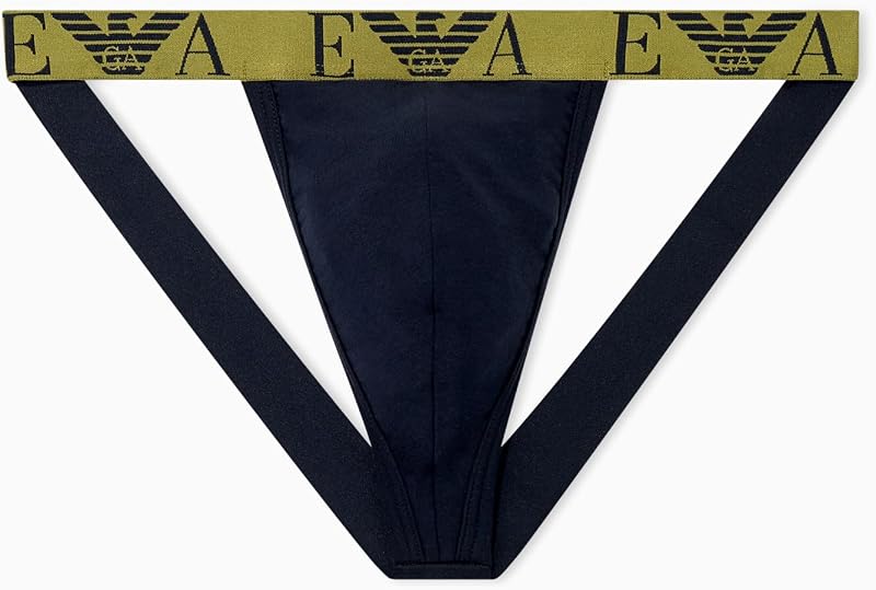 Men's Bold Monogram 2-Pack Thong Blue L