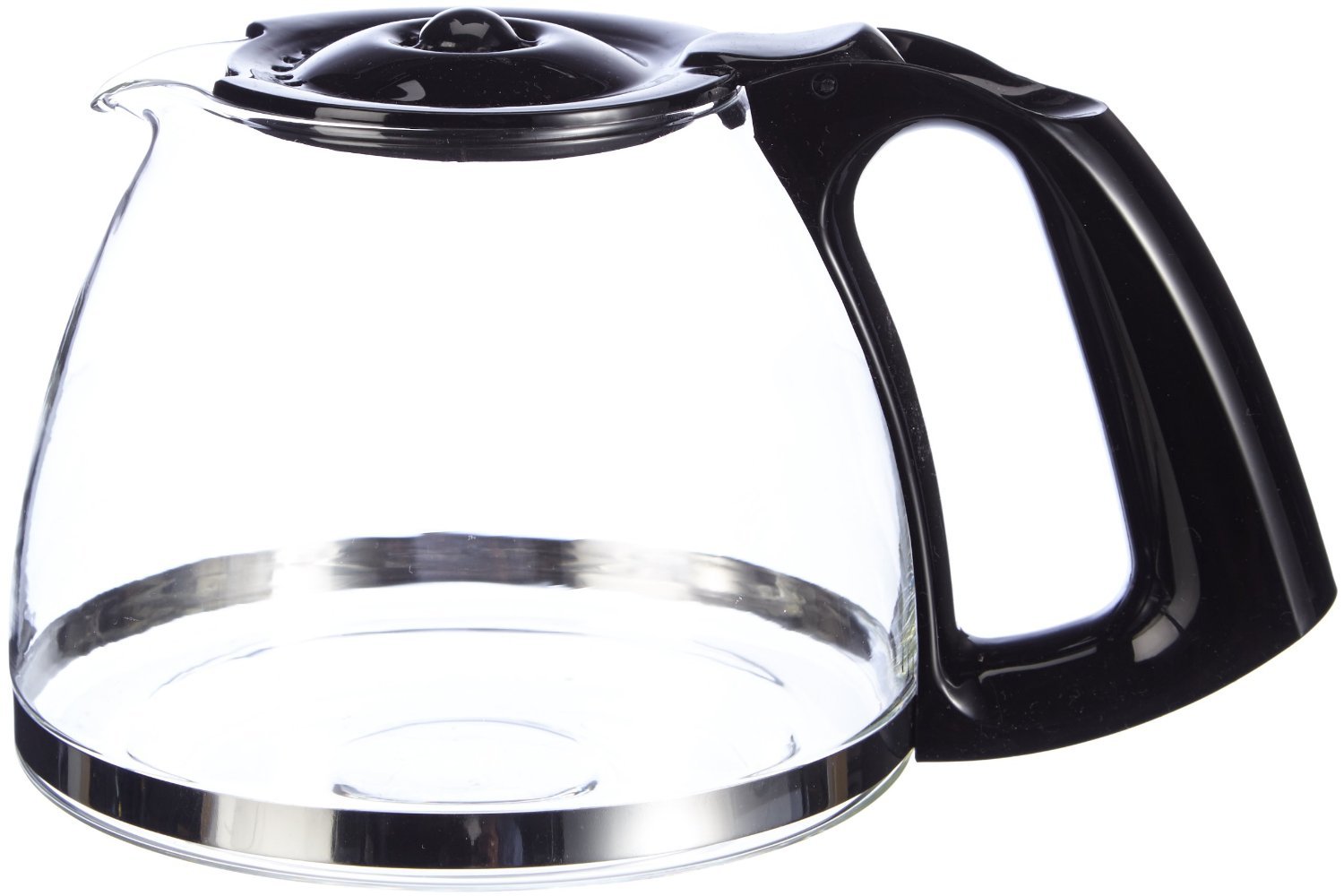 Moulinex FH900110 - Jug with lid and anti-drip system, Glass, Black/Transparent, 1.25 liters, For Subito filter coffee makers (FG110800 and FG110510)