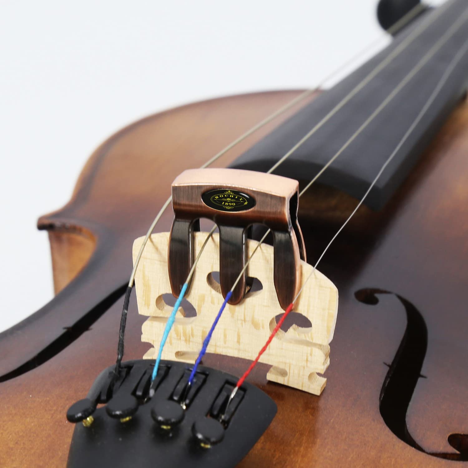 Violin Mute Red Brass Mute for Violin Practice Violin Mute 3 Claw Violin Practice Dumbbell Durable Violin Parts and Accessories