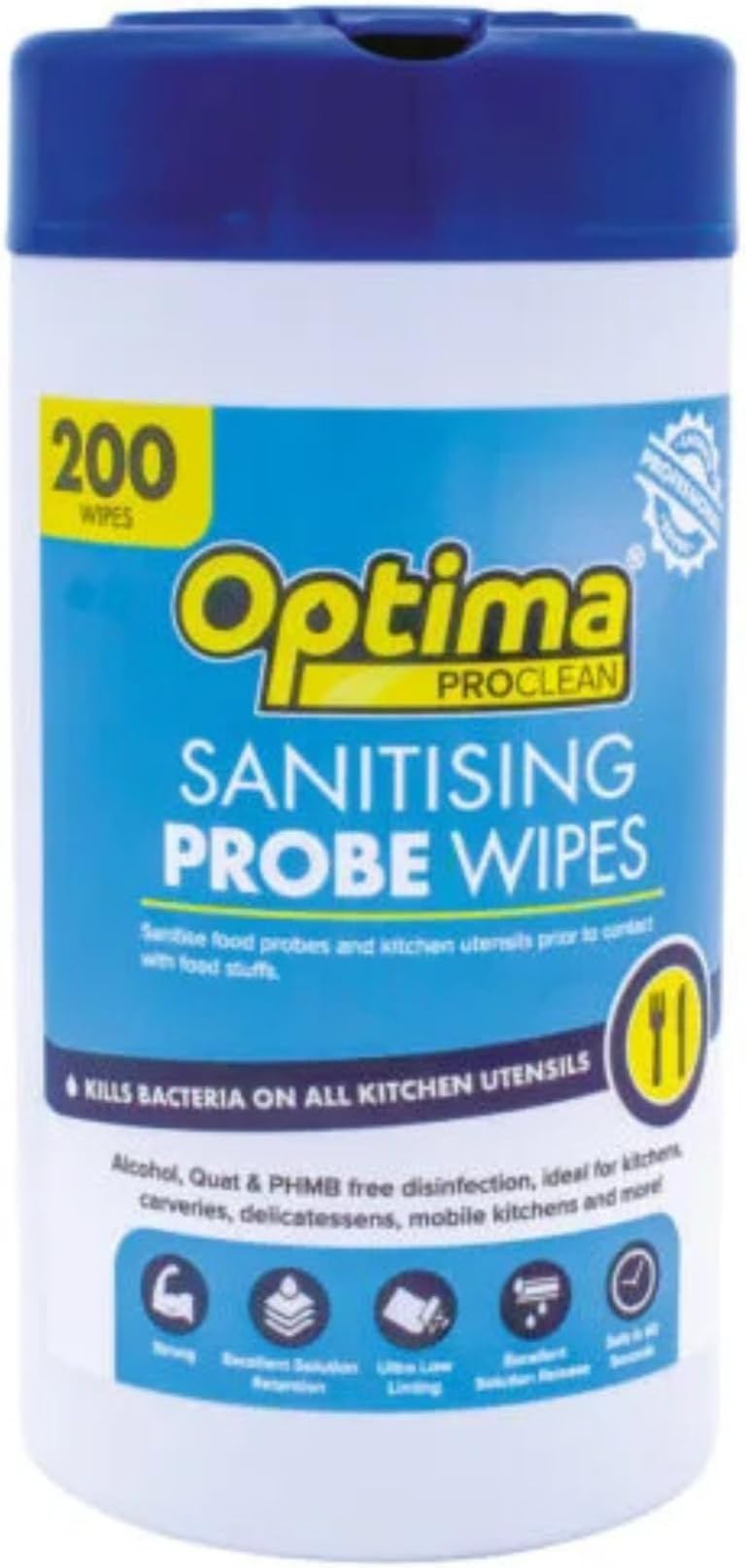 Genware Optima Safe Probe Wipes Pack of 200 Anti-bacterial Tub