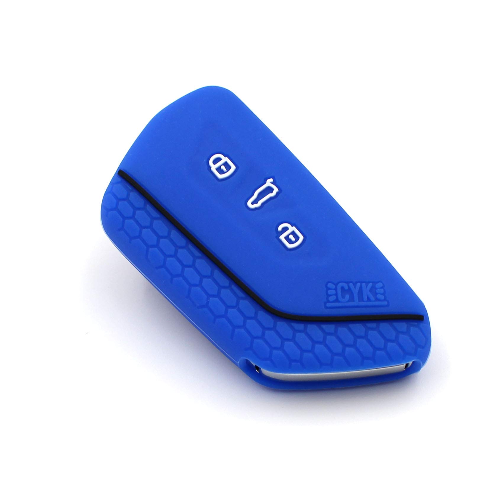 VF Key Case for 3-Button Car Key Silicon Cover Key Cover Protective Cover (Blue)