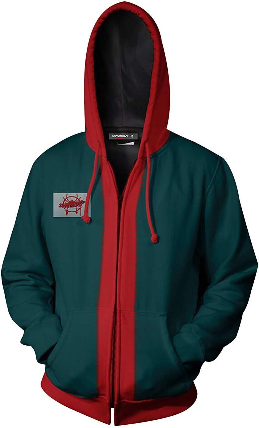 Xiao Unisex Spiderman Far from Home Hoodie Superhero Cosplay Costume Halloween 3D Pullover Pocket Sweatshirt Jacket