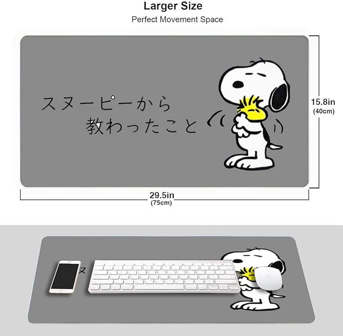 Amazon Co Jp スヌーピー 1 1 ゲーミングマウスパッド おしゃれ マウスパッ滑り止め キーボードパッド オフィス デスクマット 疲労軽減 ハンドレスト 腱鞘炎対策 多用途の ド キーボード用 摩耗に耐える 75x40x0 3cm 服 ファッション小物