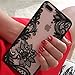 iPhone 7 Case, JICUIKE [Render Print] Phone Cases Henna Paisley Datura Sexy Lace Flower Soft Border 2 in 1 Matte Hard Back Cover For Iphone 8 Shell 4.7 Inch [Black Mandala]
