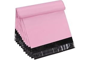 MIDELONG 6.7 x 10 inch Pink Poly Mailer Envelopes Shipping Bags with Self Adhesive Waterproof and Tear-Proof Postal Bags for 