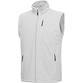 33,000ft Men's Windproof Lightweight Golf Vest Outerwear with Pockets, Softshell Sleeveless Jacket for Running Hiking Sports