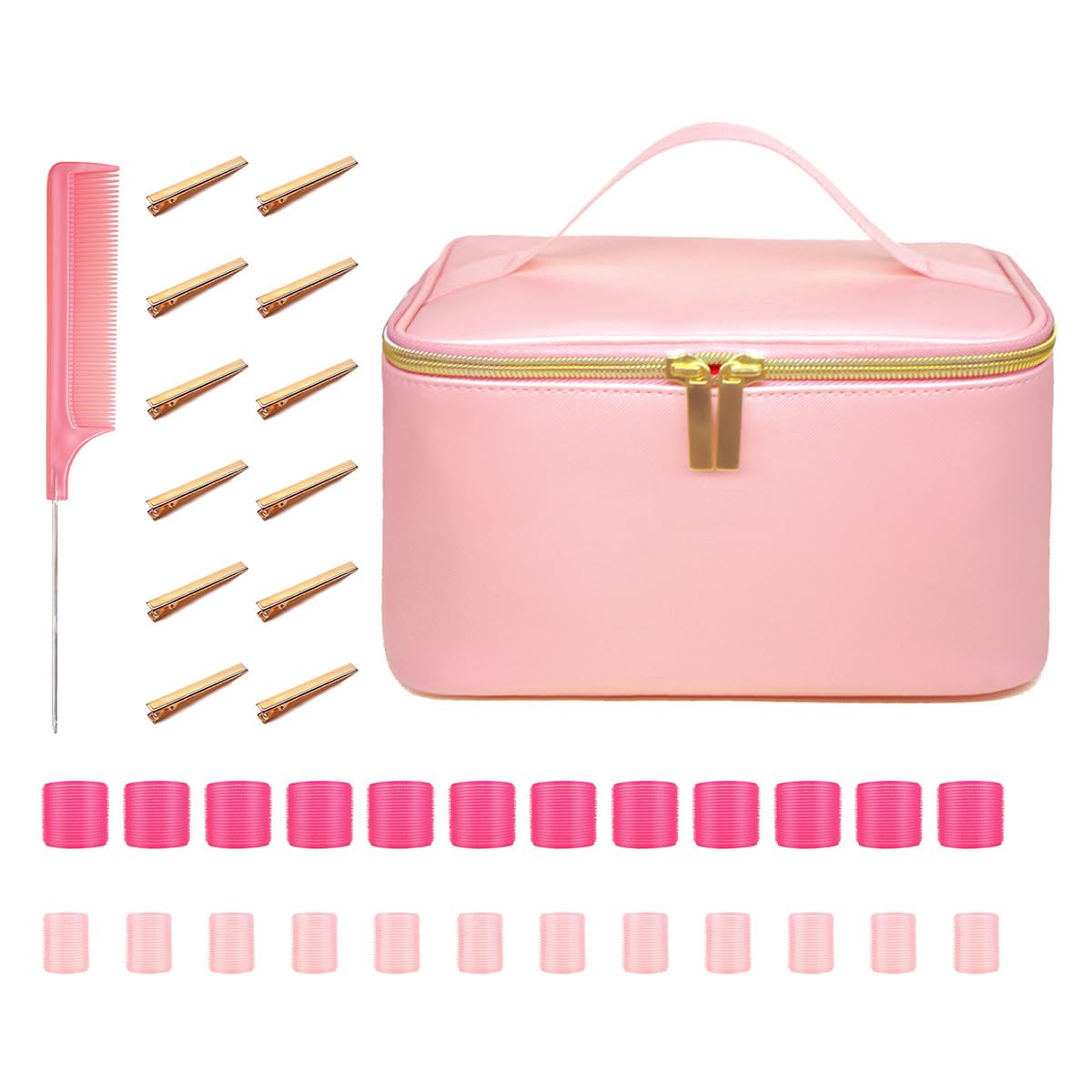 CENPEK Professional Hair Rollers Set with - Heatless Hair Curlers for Long Lasting Curls - Easy to Use Hair Styling Tool Kit for All Hair Types