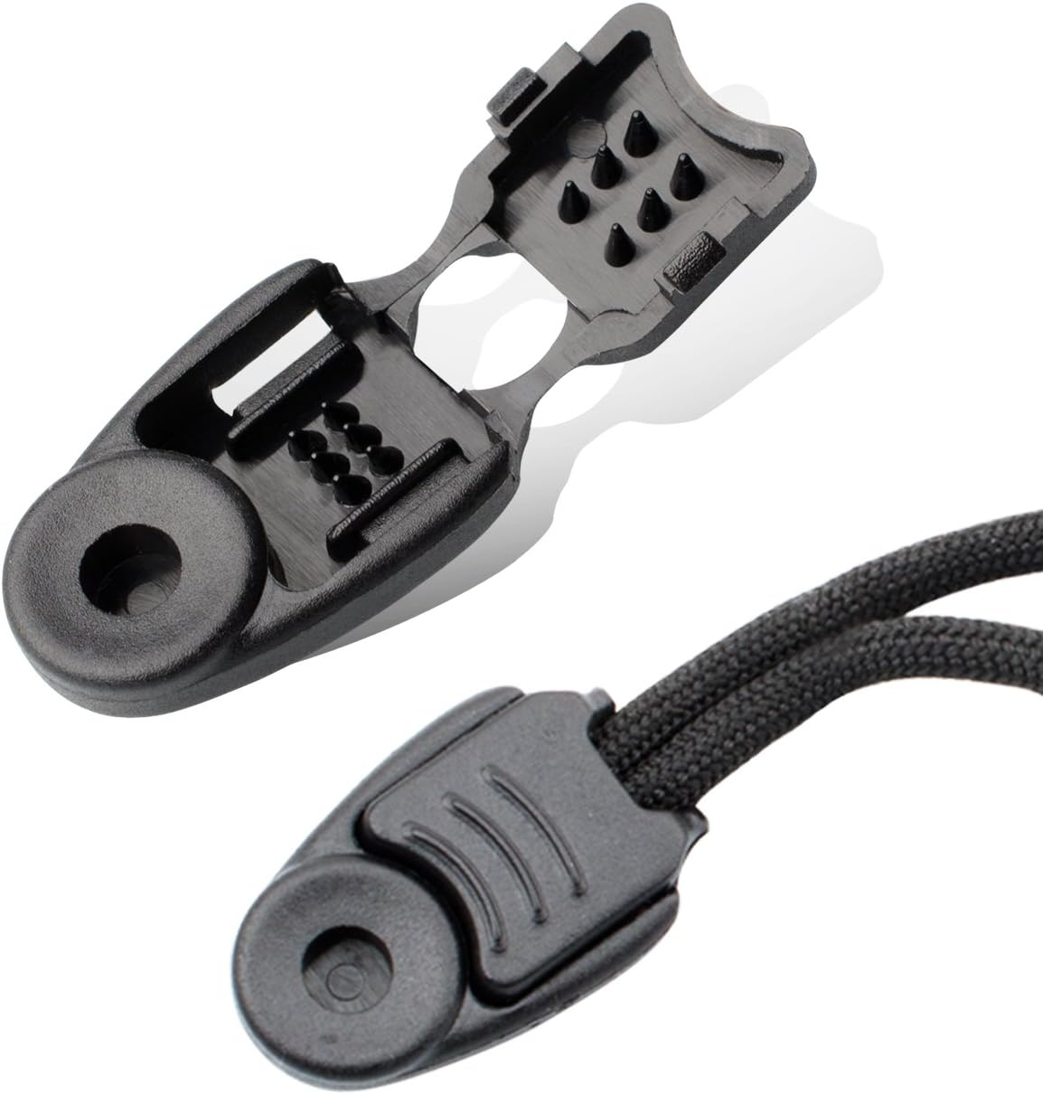Premium Nylon Zipper Pulls Cord Rope End Paracord Zipper Pull Ends for Layyard,DIY Replacement Zipper Fixer (Black, 100 PCS)