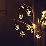 Rock Ninja Snowflake Fairy Lights 6M 40LED Battery Operated Indoor Outdoor view 6