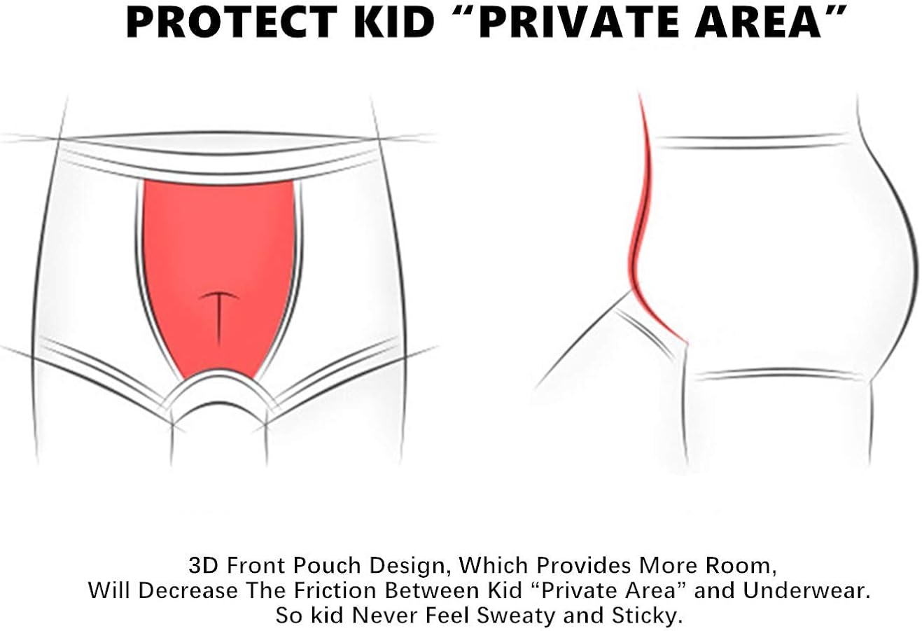 Boys Kids Soft Cotton Fashion Boxer Briefs Underwear 5 Pack: Clothing