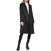 KARL LAGERFELD womens Legacy Military Long Wool Coat