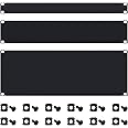 3 Pieces 1U,2U,4U Blank Panel Metal Rack Mount Filler Panel Spacer 19 Inches Kit for Enclosure Server Rack Cabinet Black