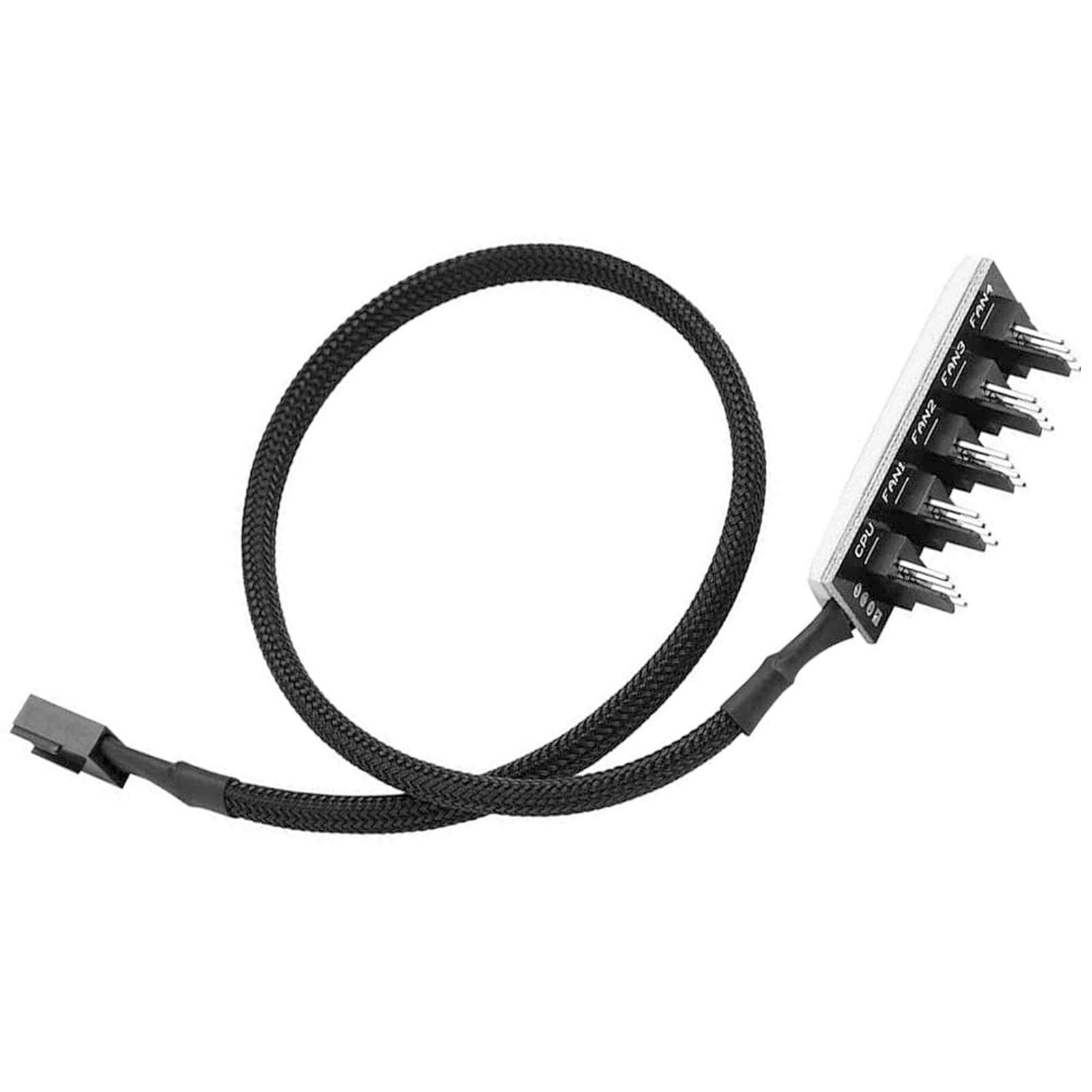 GeekerChip 4-pin PWM Fan Hub, 40cm Length, 4-Pin Connector for CPU & Case Fans, Compatible with Desktop & Laptop