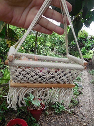 Unique baby barbie doll swing crib macrame handmade very cute and meticulously crafted