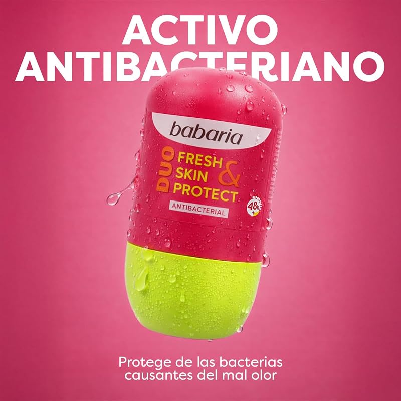 - Desodorizante Duo Fresh&SkinProtect para mulheres e homens | Sem álcool | Protege contra suor 48h | Antitranspirante | Retarda o crescimento capilar| Vegan| 50 ml