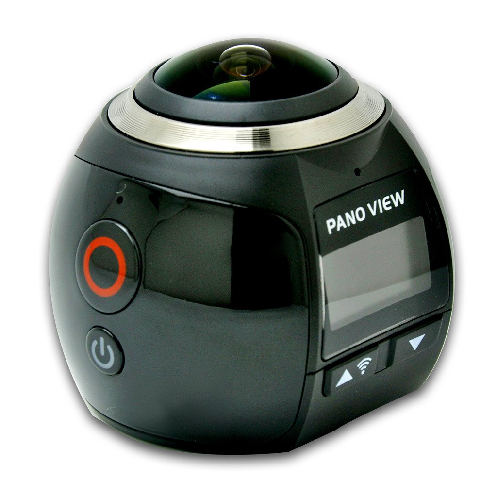 SEREE 3K 30FPS 360 Degree VR Panoramic Driving Sports Action Camera Sony Sensor Ultra HD Waterproof Underwater 3D Wifi UHD (Black, S1-BK)