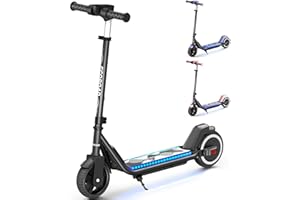 ECOROAD EK6 Kids Electric Scooter for 6-12, 3/6/10mph Speeds for Ultimate Comfort, Adjustable Height Electric Scooter, 150W & Dual Brake Safety, for Growing Adventurers（Rider:3.9-5.2 ft）