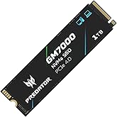 Predator M.2 SSD 1TB GM7000 with DRAM Cache NVMe 1.4 2280 PCIe Gen4×4 Ultra high Speed (Maximum Read: 7400MB/s, max Write: 67