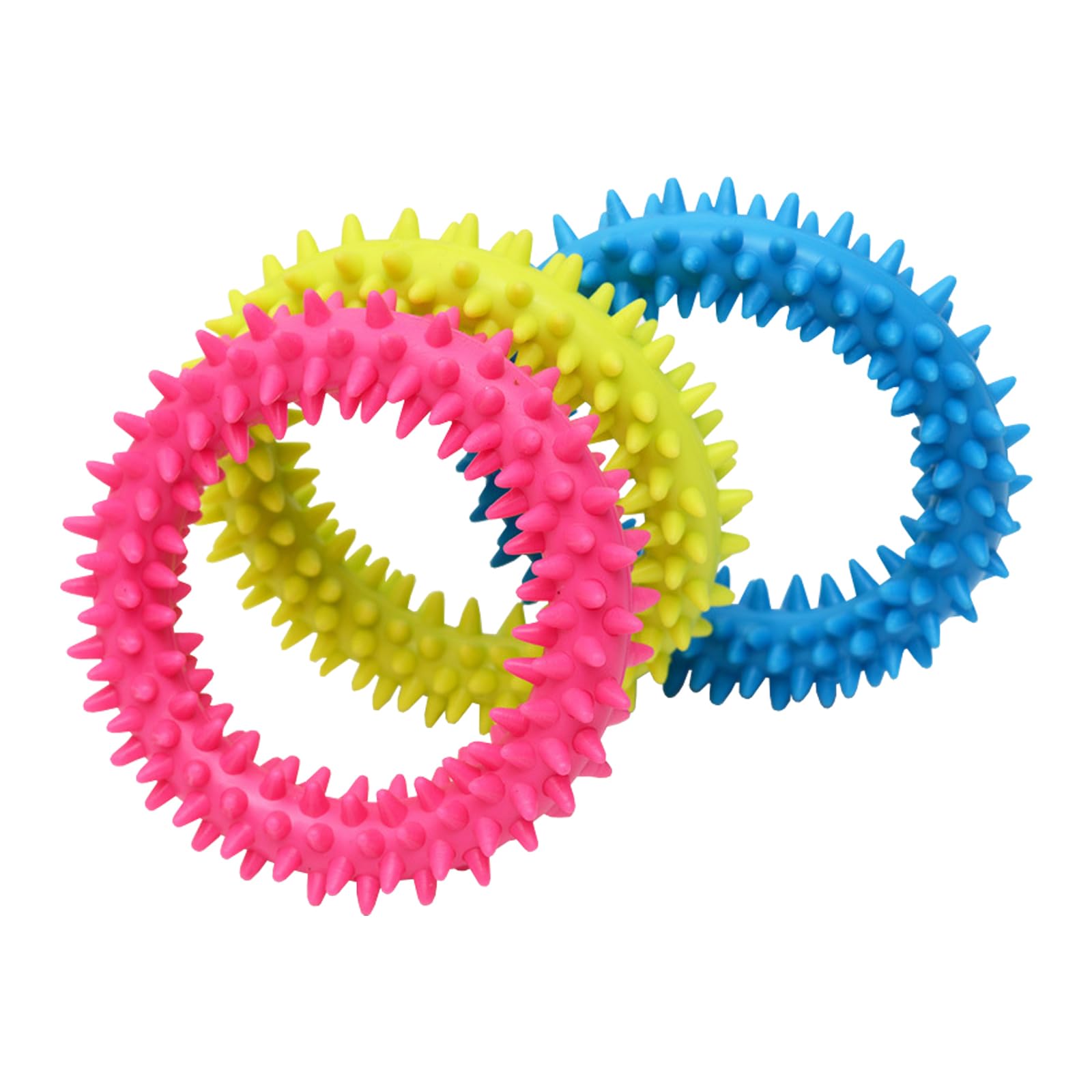 LIXIUHUI YZZT Dog Latex Toy,Rubber Pufferfish-Shaped Pet Food Dispenser,PuppyTeething Toys, Dogs Leakage Toys, Teeth Cleaning Dog Toy, Pet Leaky Eating Balls (Small, Teething rubber rings)