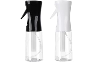 YULING-X Spray Bottles For Hair, continuous spray bottle (200ml/6.8oz 2Pack) used for hair design, plants, cleaning, hair care and skin care, etc. – empty, reusable (Black&White)