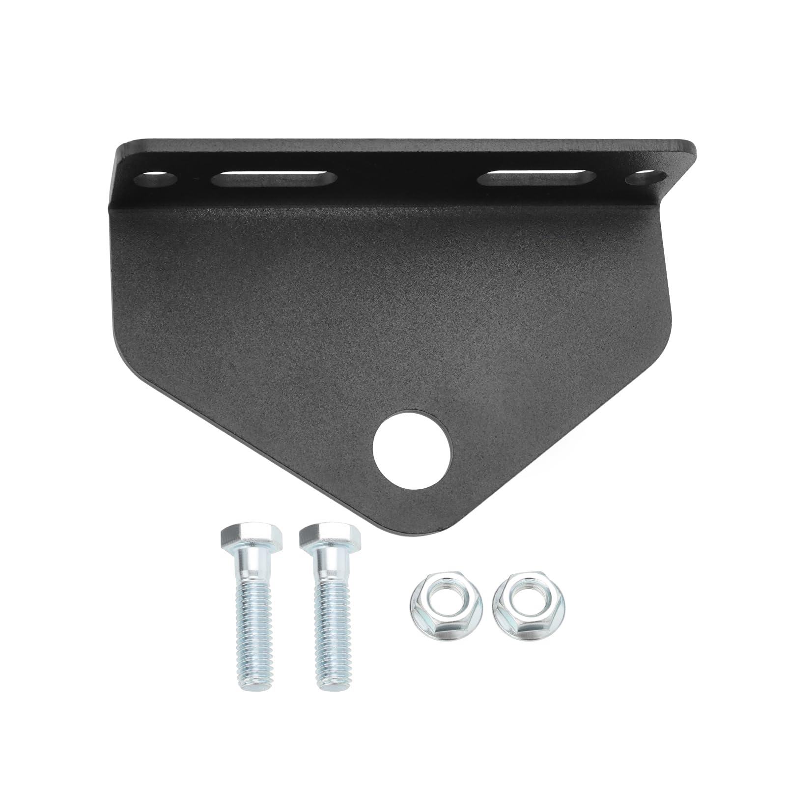 EMSea Towing Hitch Accessories 5 Inch Heavy Duty Steel Zero Turn Mower Trailer Hitch with Mounting Bolts Suitable for 5-7.6cm and 12.7cm Bolt Centers Lawn Tractor ATVs UTVs Tractors