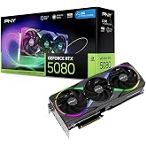 PNY NVIDIA GeForce RTX&trade; 5080 Epic-X RGB&trade; OC Triple-Fan Graphics Card | 16GB GDDR7, 256-bit, Boost Speed: 2775 MHz, PCIe&reg; 5.0, HDMI&reg;/DP 2.1, 2.99-Slot, NVIDIA Blackwell Architecture, DLSS 4.5