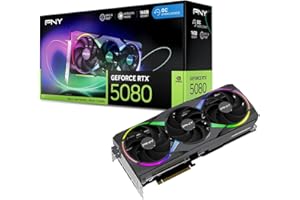 PNY NVIDIA GeForce RTX™ 5080 Epic-X™ ARGB OC Triple Fan, Graphics Card (16GB GDDR7, 256-bit, Boost Speed: 2775 MHz, PCIe® 5.0