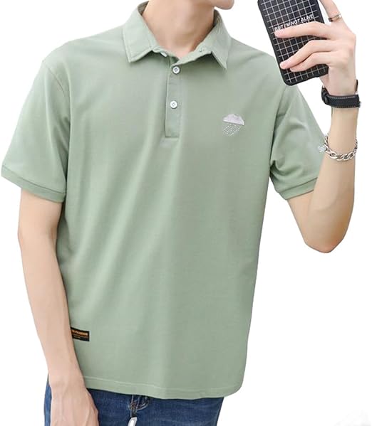 Amazon Bscoolメンズ ポロシャツ 半袖 ゆったり Tシャツ 夏 メンズトップス 白 黒 大きいサイズ 韓国ファッション Tシャツ カットソー 通販