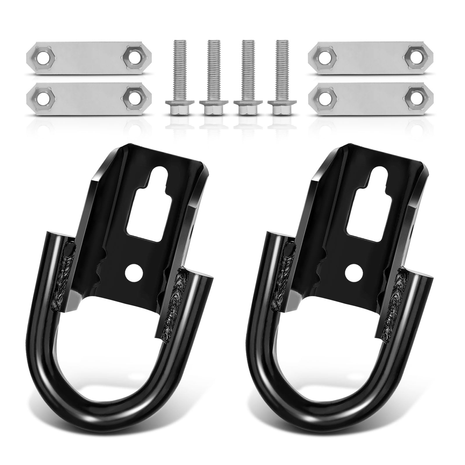 Photo 1 of A-Premium Pair (2) Front Tow Hooks Heavy Duty D-Ring with Hardware Compatible with Ford F-150 F150 2009-2021 Pickup, Front Left and Right, Replace# FL3Z17A954C