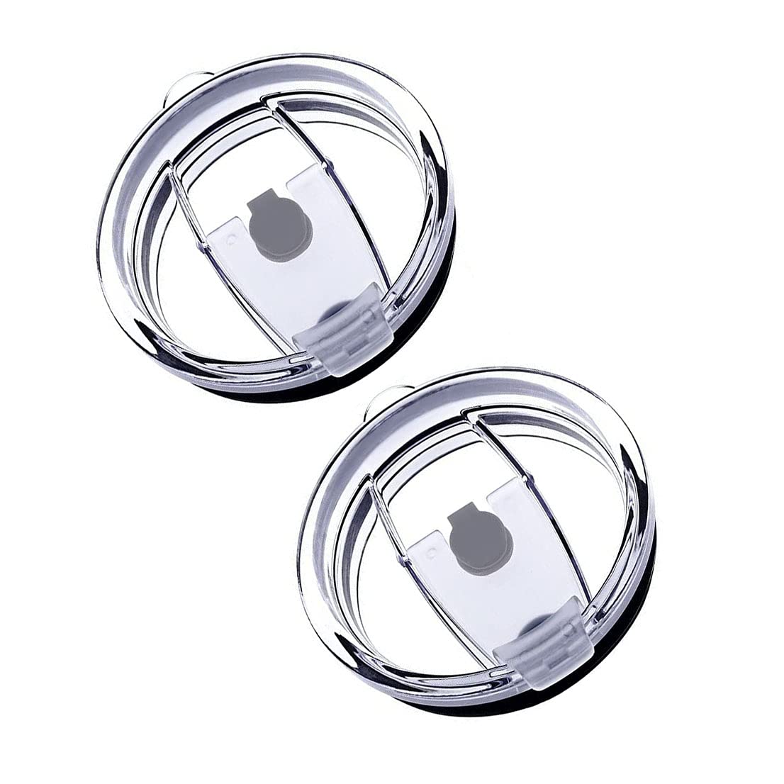 Rommeka 16oz Cups Replacement Lids, Spill Proof and Splash Resistant Lid, Straw Friendly (2 Pack)