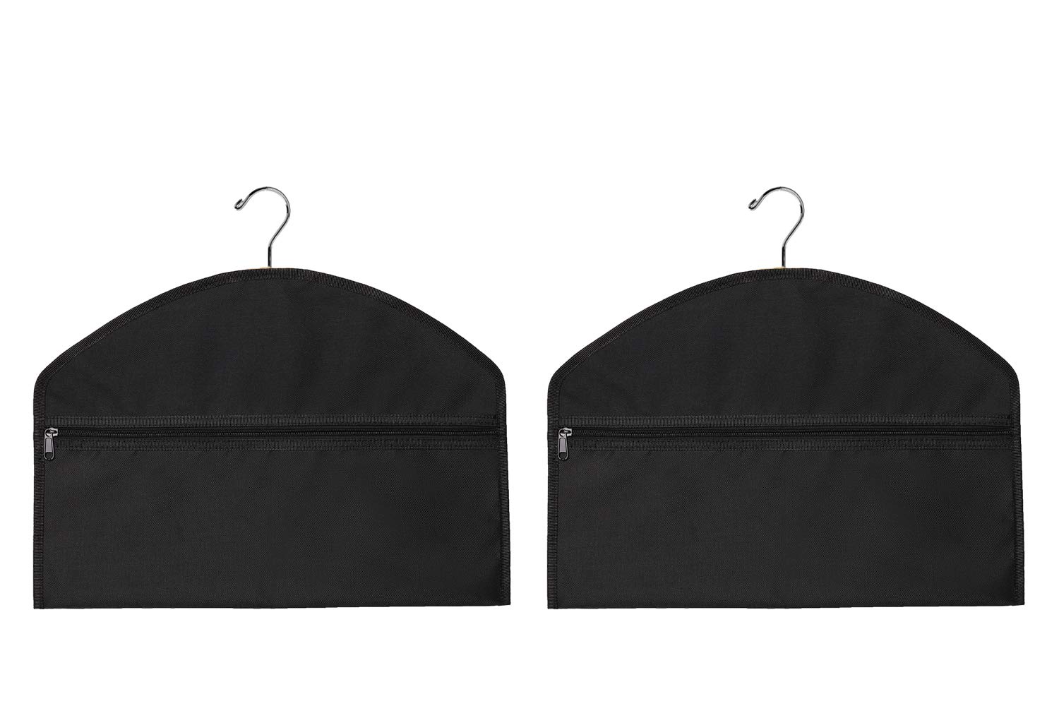 YELAIYEHAO 2 pcs Hanger Diversion Safe Hidden Pocket Safe, Fits Under Hanging Clothes with Pocket to Hide Valuables (middle, black)