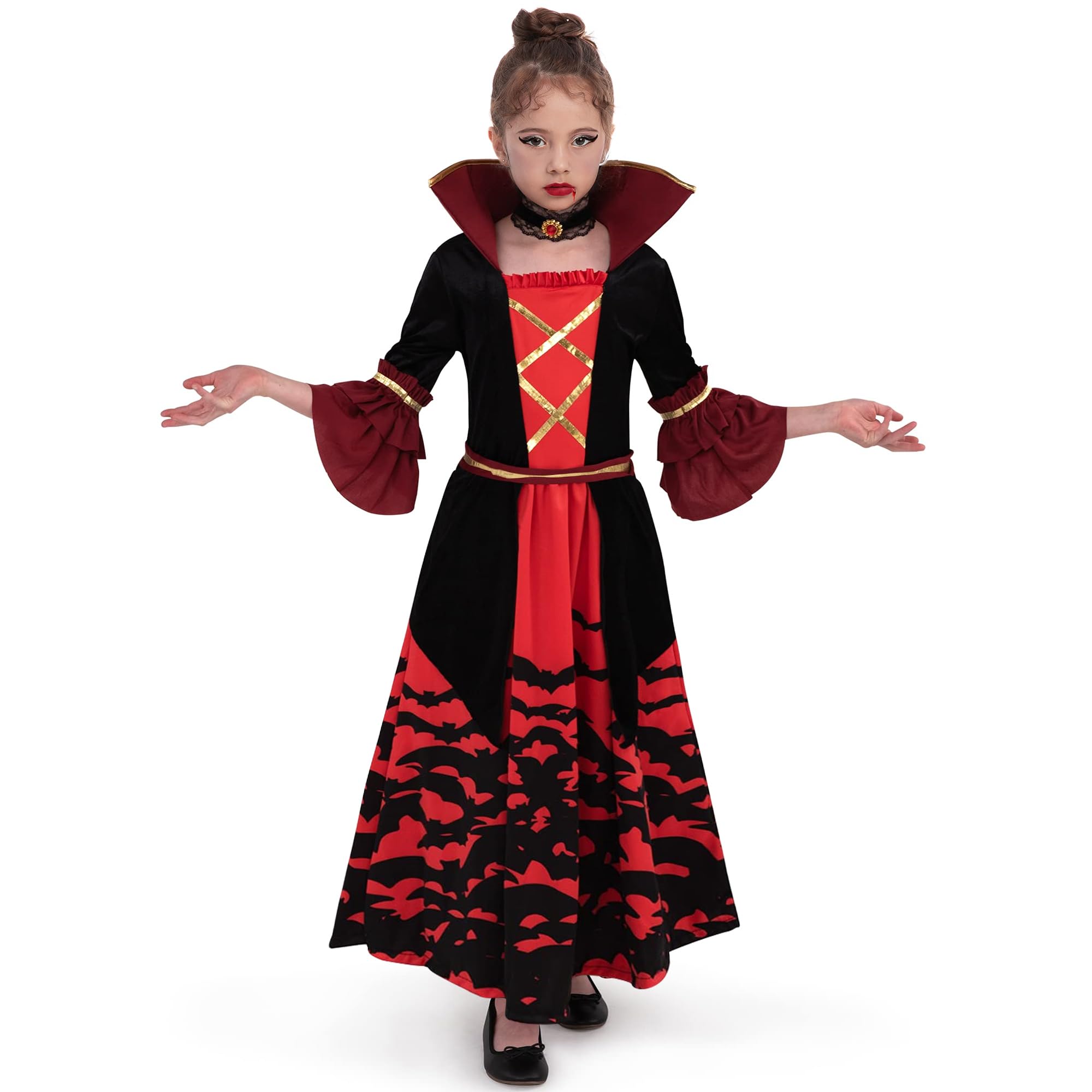 Spooktacular Creations Halloween Child Girl vampiress costume Prentend (Medium (8-10yr))