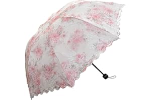 SHAQMARS lace parasol umbrella Folding Anti-uv Sunshade Vintage Embroidered Sun Protection