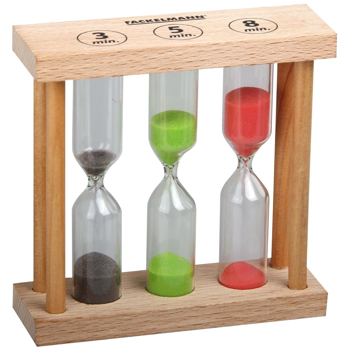 FACKELMANN 49096 Sand Timer Wood Brown 3.5.8 Minutes