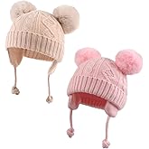 JANGANNSA Cute Knitted Boys Girls Christmas Beanie Warm Earflap Winter Hat Infant Toddler Baby Beanie