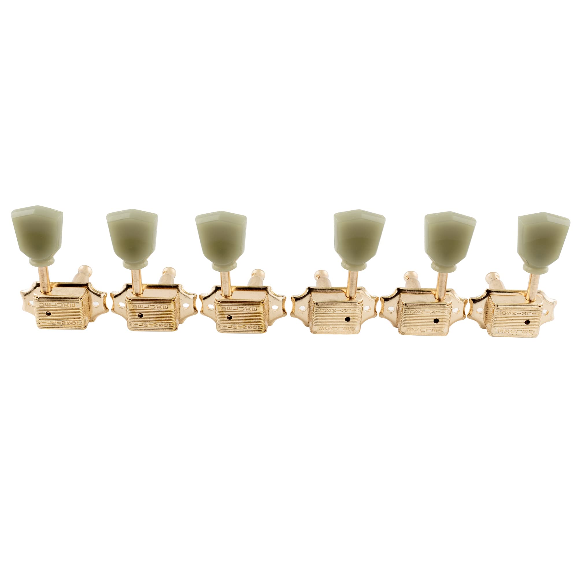 Wilkinson Deluxe WJ44 3L3R Vintage Guitar Tuners Machine Heads Keystone Style Tuning Pegs Keys for Epiphone Les Paul SG Electric or Acoustic Guitar,Gold