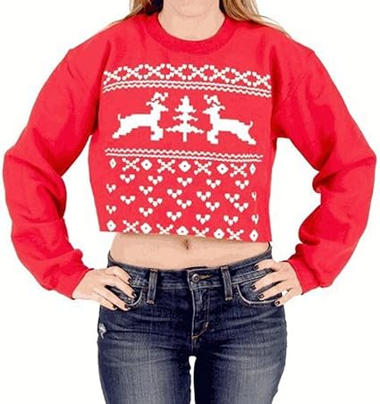 Cropped christmas hoodie Clearance