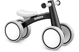 SEREED Baby Balance Bike for 1 Year Old Boys Girls 12-24 Month Toddler Balance Bike, 4 Wheels Toddler First Bike, First Birthday Gifts