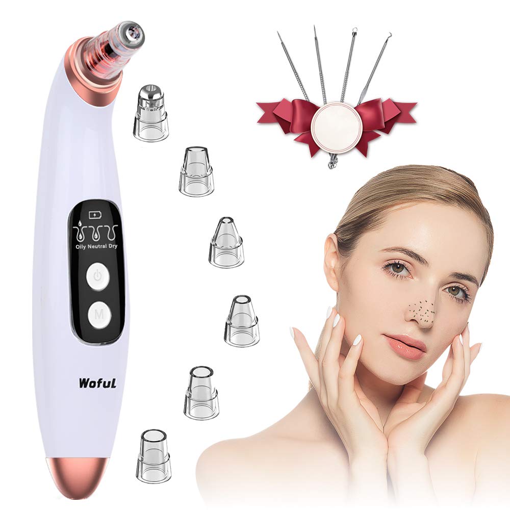 Blackhead Remover Pore Vacuum with 6 Probes,Microdermabrasion Blackhead Extractor Tool,Electric Blackhead Removal Vacuum Cleaner: Beauty