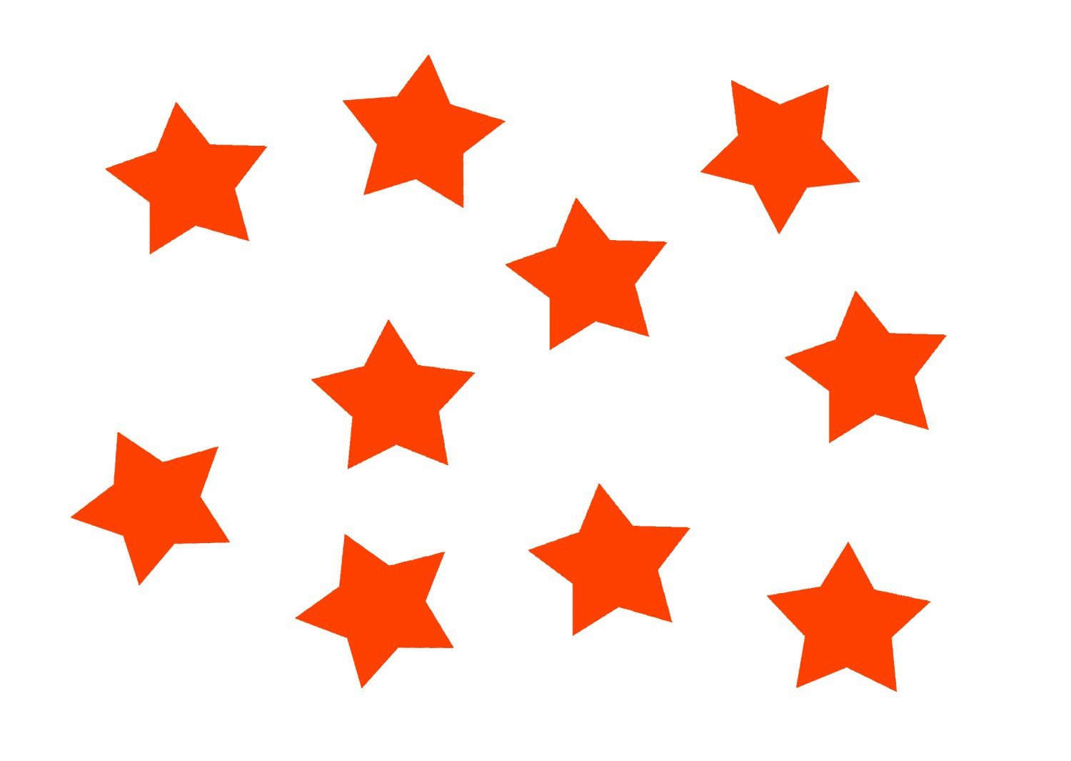 10X Patch Hotfix Iron On Motif Miniblings 25mm Velvety Flock Star Stars Orange