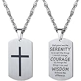PROSTEEL Cross Necklace for Men Women, 316L Stainless Steel Dog Tag Cross/Dog Tags Military, Jesus Crucifix, Snake Cross, Black/Gold/Silver/Rose Gold/Blue Tone Cross Pendant, Come with Box