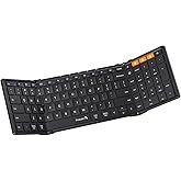 ProtoArc Foldable Bluetooth Keyboard, XK01 Folding Wireless Portable Keyboard with Numeric Keypad, Full-Size Travel Keyboard 