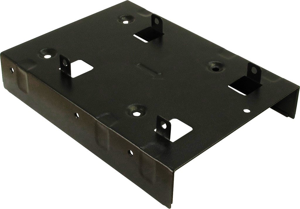Inter-Tech SSD/HDD Mounting Frame Black for 2x 2.5" in 3.5"