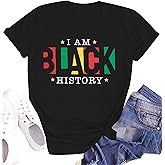 Black History Black Women History Month T-Shirt African American Tee 1865 T Shirt Causal Short Sleeve Tops