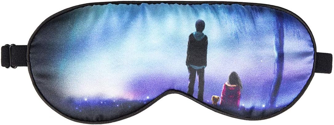 NMM Global 100% Mulberry Silk Sleep Mask Blackout, Cute Natural Sleeping Mask with Adjustable Elastic Strap, Satin Eye Cover for Men Women Adults (Star): Health & Personal Care