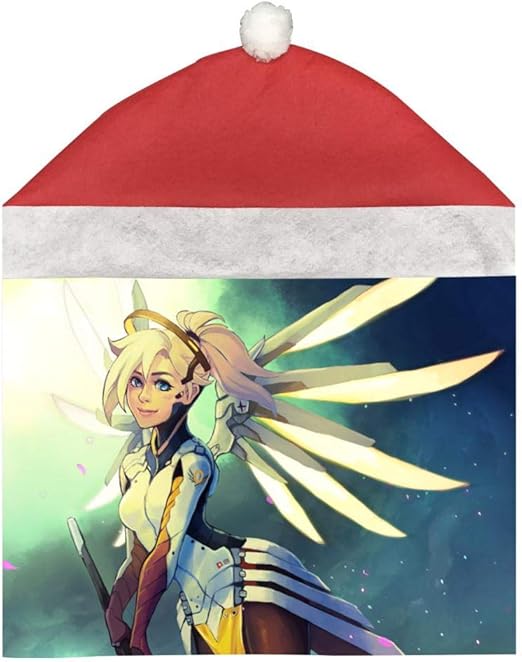 Amazon Co Jp Hlalloweenhsq Mercy オーバーウォッチ カスタマイズ3dプリント メリークリスマス ホリデー ダイニングチェア バックカバーセット 4パック サンタ スリップカバー 装飾 帽子 クリスマス パーティー 年 ギフト ホーム キッチン
