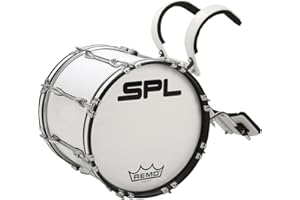 Sound Percussion Labs Birch Marching Bass Drum with Carrier 18 x 14 in. White