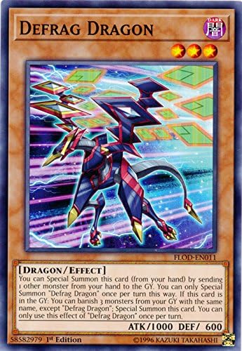 Defrag Dragon - FLOD-EN011 - Common - 1st Edition - Flames of Destruction